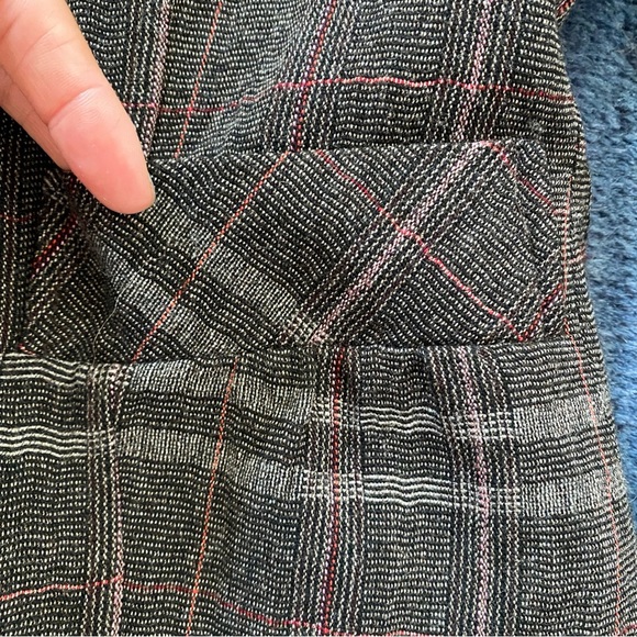 🍂 BETTY BARCLAY GREY RED PLAID WOOL BLEND BLAZER JACKET! - Picture 10 of 15